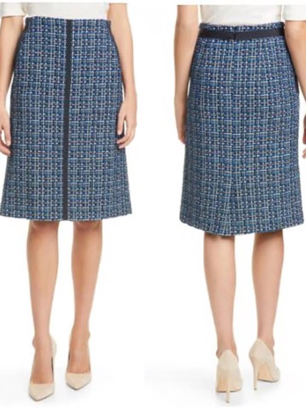 BOSS Hugo Boss Varius Tweed A-Line Skirt